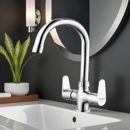 Eclipse Deck Mount Wash Basin Mixer Tap with Swivel Spout