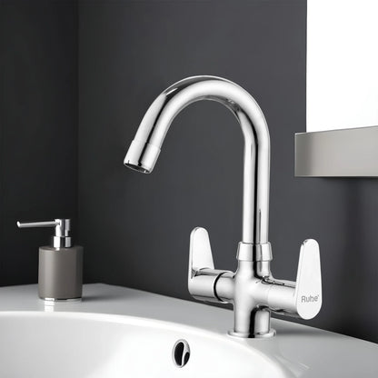 Eclipse Deck Mount Wash Basin Mixer Tap with Swivel Spout