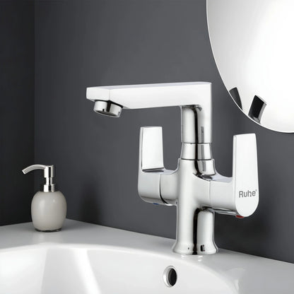 Elixir Deck-mount Wash Basin Mixer Tap with Small Swivel Spout (7") - by Ruhe