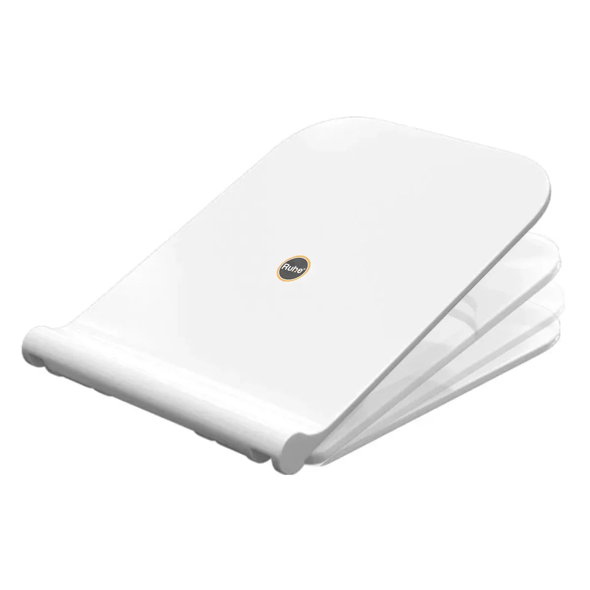Exclusive Square Soft Close Toilet Seat Cover (White) - by Ruhe