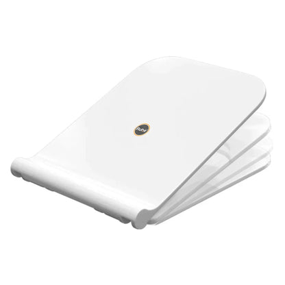 Exclusive Square Soft Close Toilet Seat Cover (White) - by Ruhe