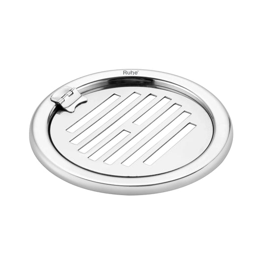 Classic Round Jali Floor Drain (5 Inches) with Hinged Grating Top (Pack of 2)
