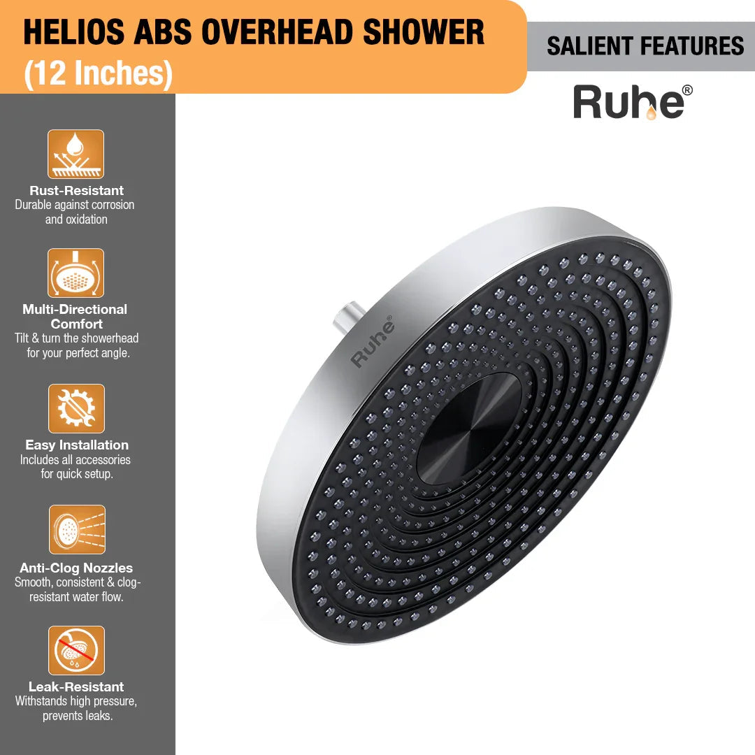 Helios ABS Overhead Shower (12 Inches)