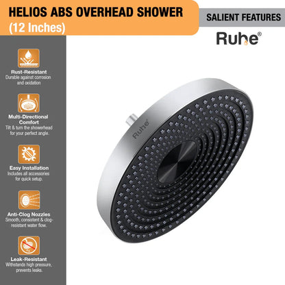 Helios ABS Overhead Shower (12 Inches)
