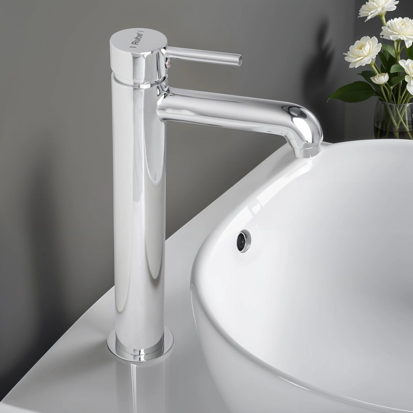 Kara Single Lever Deck-mount Tall Body Wash Basin Mixer Tap - by Ruhe