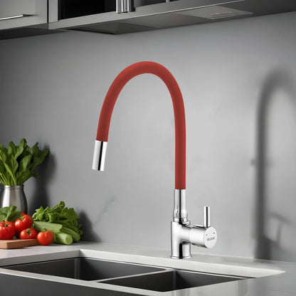 Kara Single Lever Deck-mount Kitchen Sink Mixer Tap with Coloured Silicone Spout