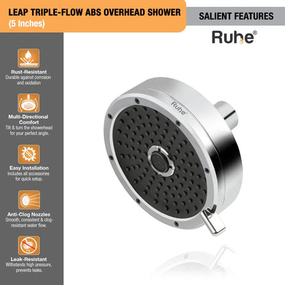 Leap Multiflow Overhead Shower Salient Features
