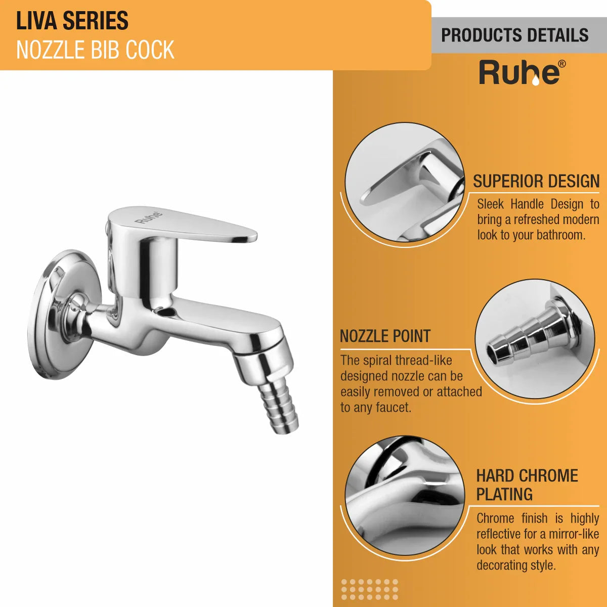 Liva Nozzle Bib Tap Brass Faucet product details