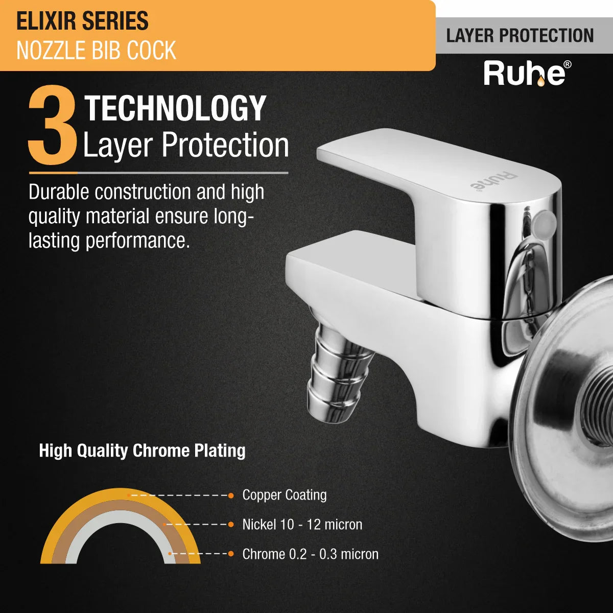 Elixir Nozzle Bib Tap Brass Faucet 3 layer protection