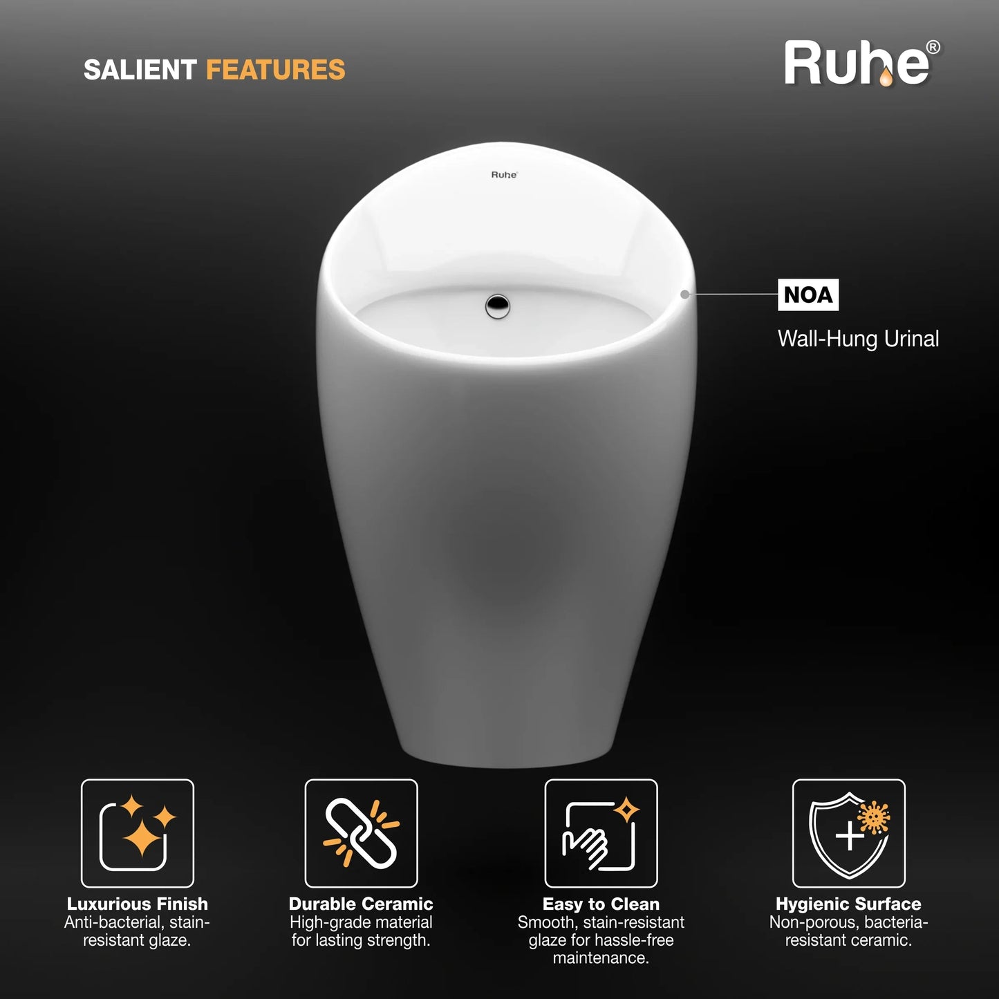 Noa Wall-Hung Urinal, Salient Features