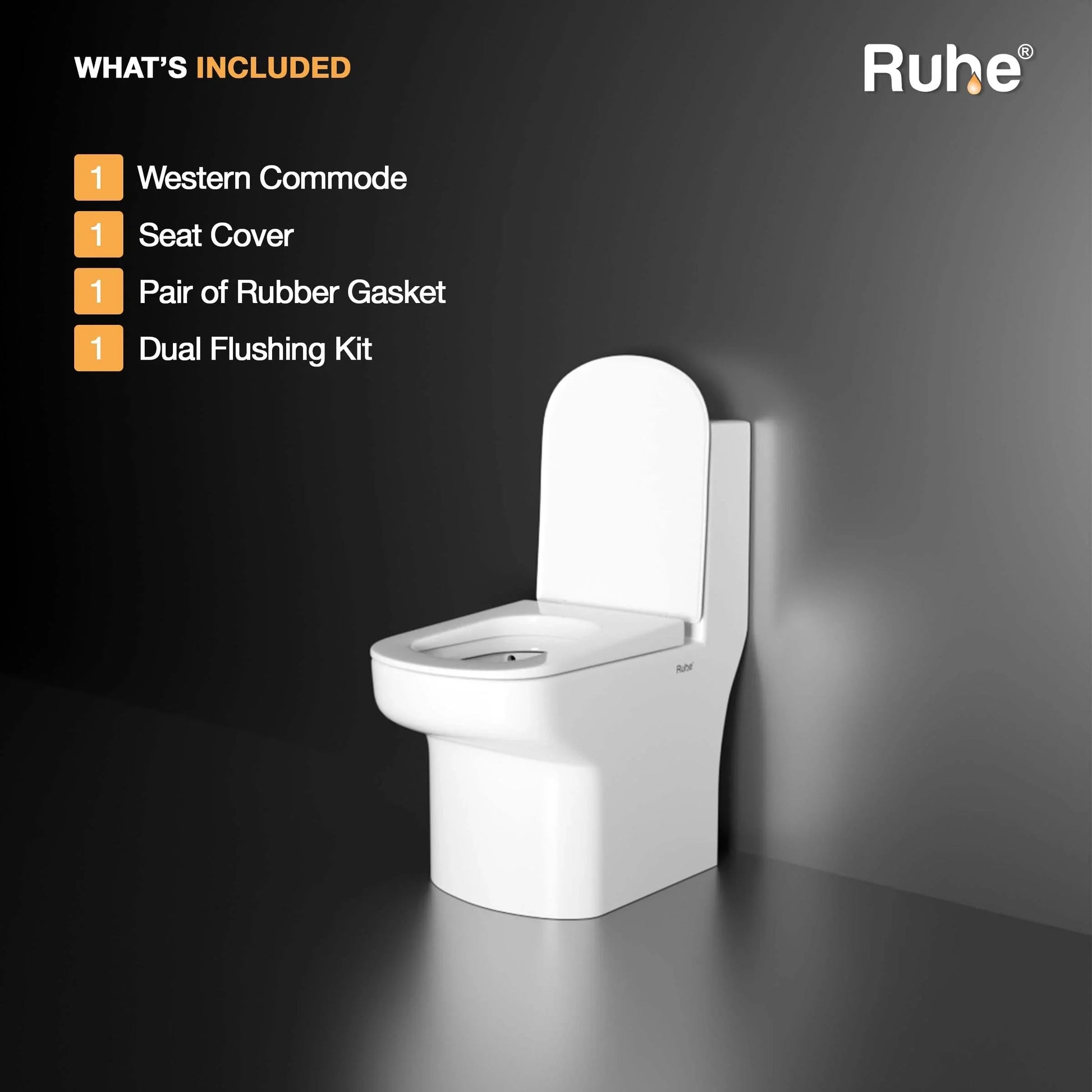 Nova One-Piece Western Commode S Trap, What's Included