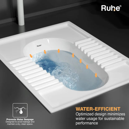 Orissa Pan Indian Toilet (21 x 16.5 x 11 inches), Water Effiecient