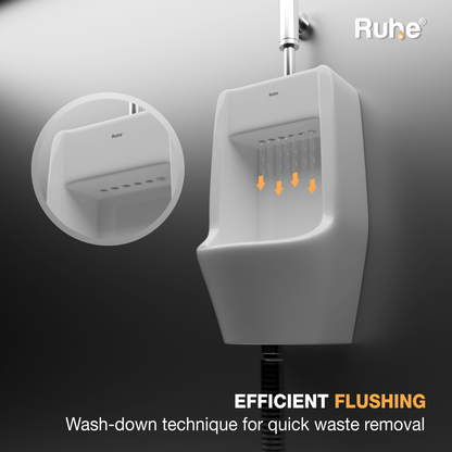 Prima Wall-Hung Urinal (White), Efficient Flushing