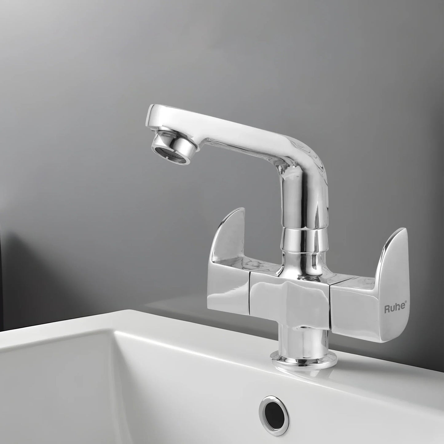 Pristine Deck-mount Wash Basin Mixer Tap with Small Swivel Spout (7") - by Ruhe