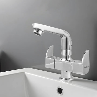 Pristine Deck-mount Wash Basin Mixer Tap with Small Swivel Spout (7") - by Ruhe