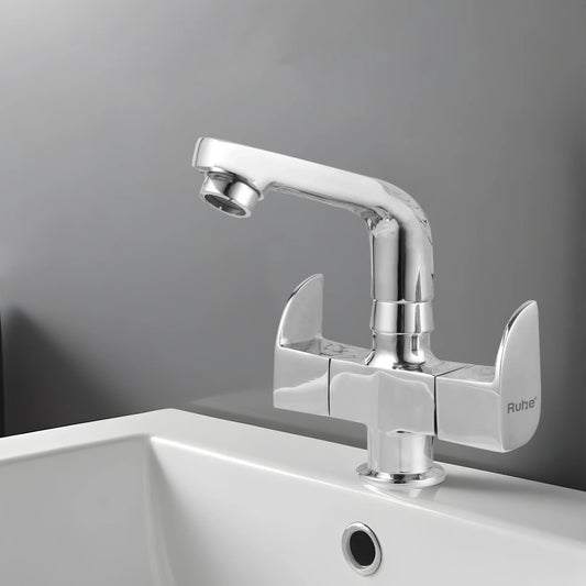 Pristine Deck-mount Wash Basin Mixer Tap with Small Swivel Spout (7") - by Ruhe