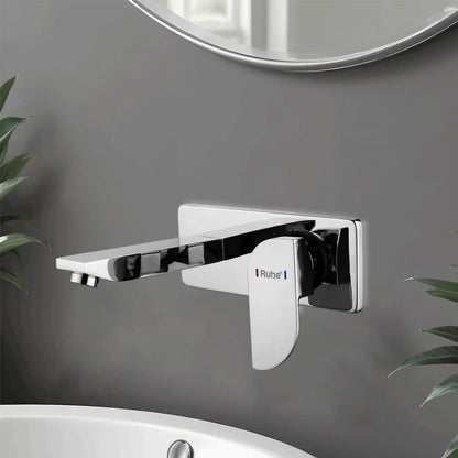Pristine Single Lever Wall-mount Wash Basin Mixer Tap (Complete Set) - by Ruhe