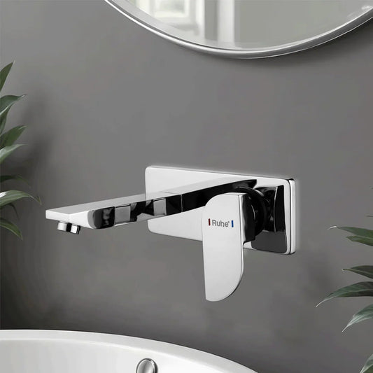 Pristine Single Lever Wall-mount Wash Basin Mixer Tap (Complete Set) - by Ruhe