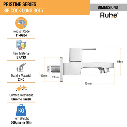 Pristine Long Body Bib  Tap  -  by  Ruhe