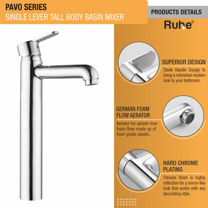 Pavo Single Lever Deck-mount Tall Body Wash Basin Mixer Tap - Product Details