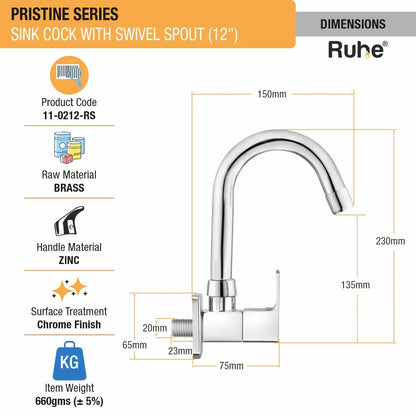 Brass Sink Tap with Swivel Spout
