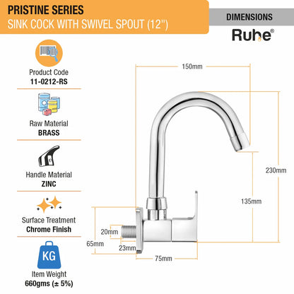 Brass Sink Tap with Swivel Spout