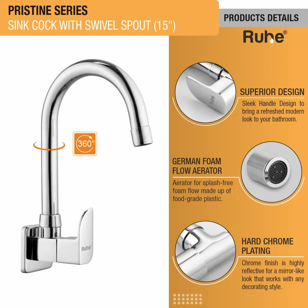 Brass Sink Tap with Swivel Spout