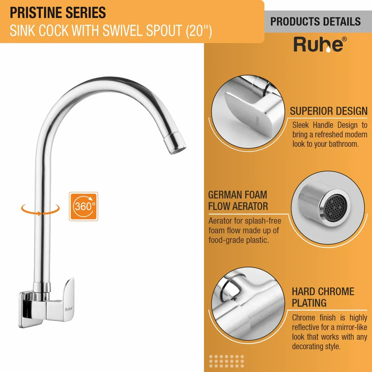 Brass Sink Tap with Swivel Spout