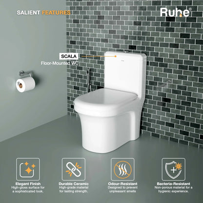 Scala One-Piece Western Commode P Trap, Salient Features