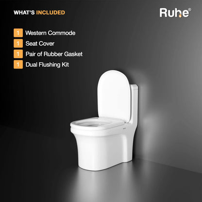 Scala One-Piece Western Commode P Trap, What's Included