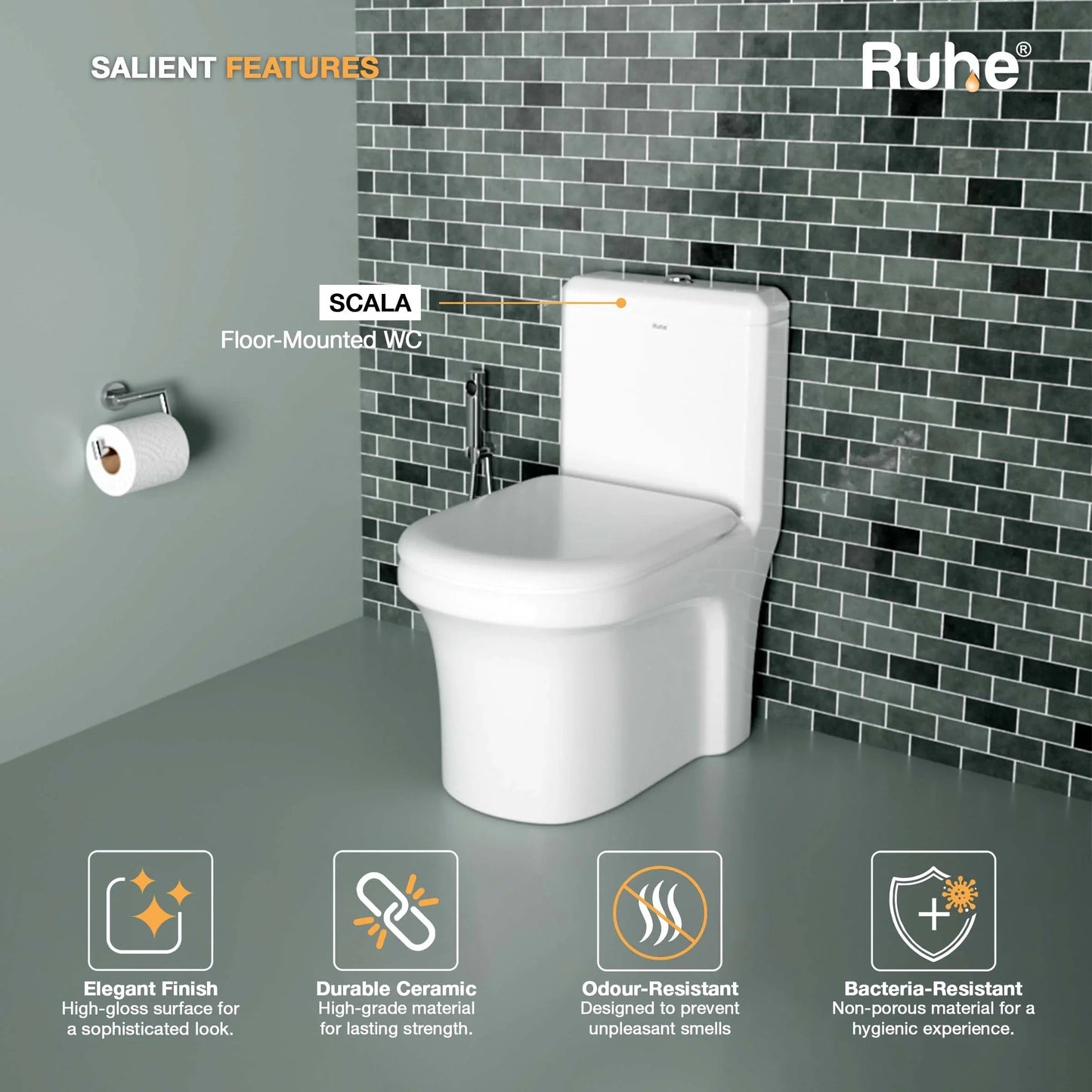 Scala One-Piece Western Commode S Trap, Salient Features