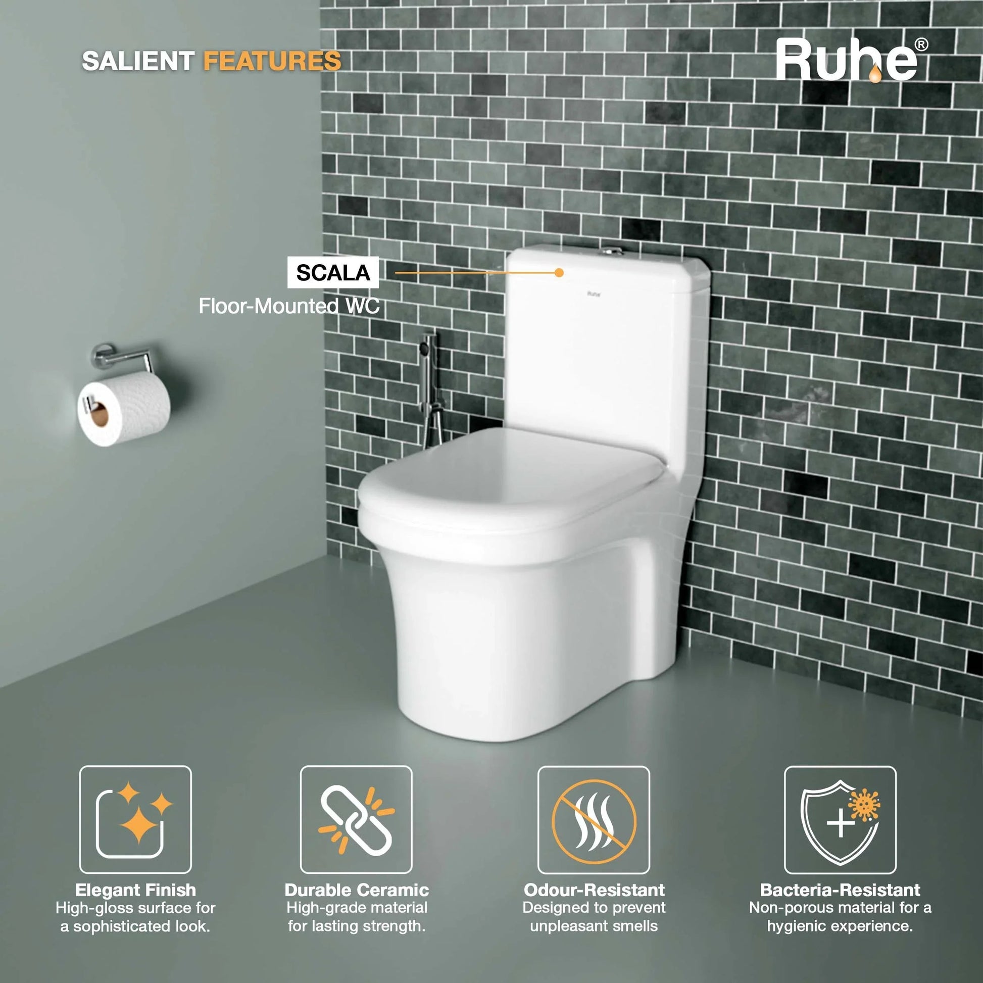 Scala One-Piece Western Commode S Trap, Salient Features