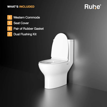 Space One-Piece Western Commode, What’s Included