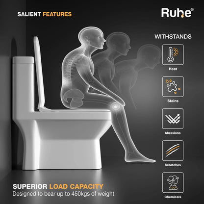 Tempo One-Piece Western Commode, Superior Load Capacity