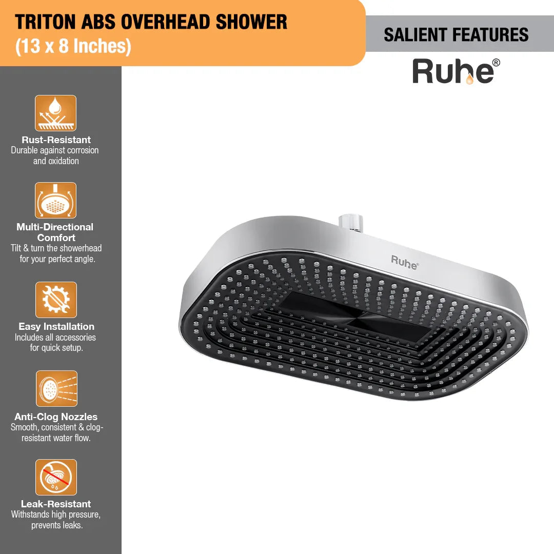 Triton Overhead Shower Salient Features