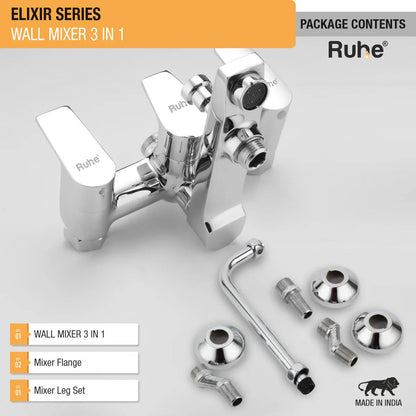 Elixir Wall Mixer 3-in-1 Brass Faucet package content