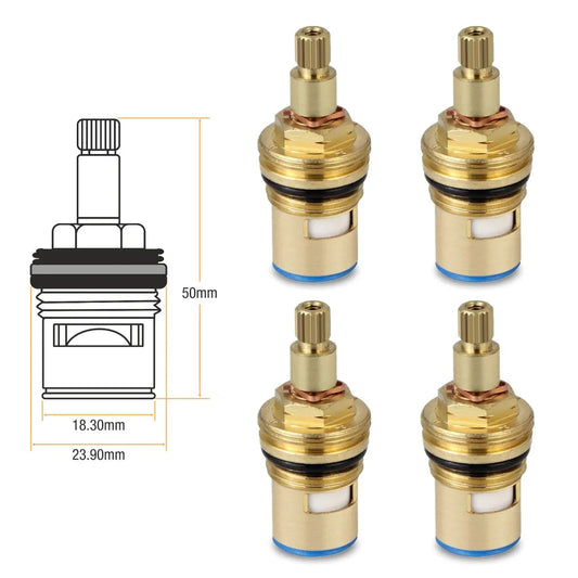 Brass Ceramic Disc Cartridge (Quarter-Turn) (Pack of 4) (Heavy)