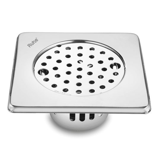 Air Square 304-Grade Floor Drain with Collar, Lock & Cockroach Trap (6 x 6 Inches) - by Ruhe - Ruhe