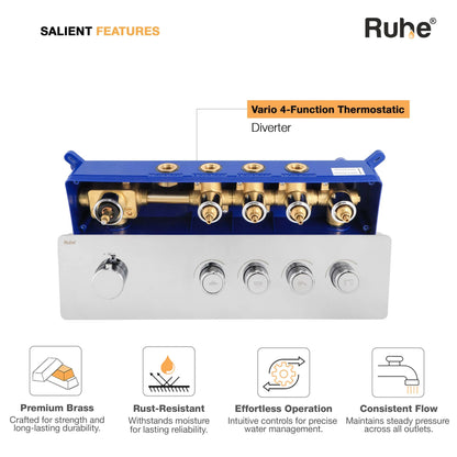 Vario 4-Function Thermostatic Diverter Set