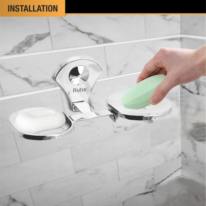 Feather Stainless Steel Double Soap Dish 3