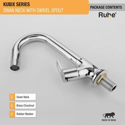 Kubix Swan Neck with Swivel Spout Faucet package content