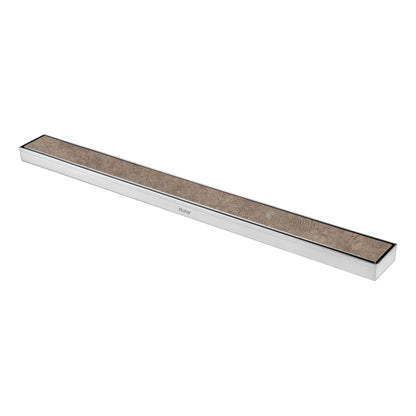 Marble-Insert Shower Drain Channel (2 Inches)