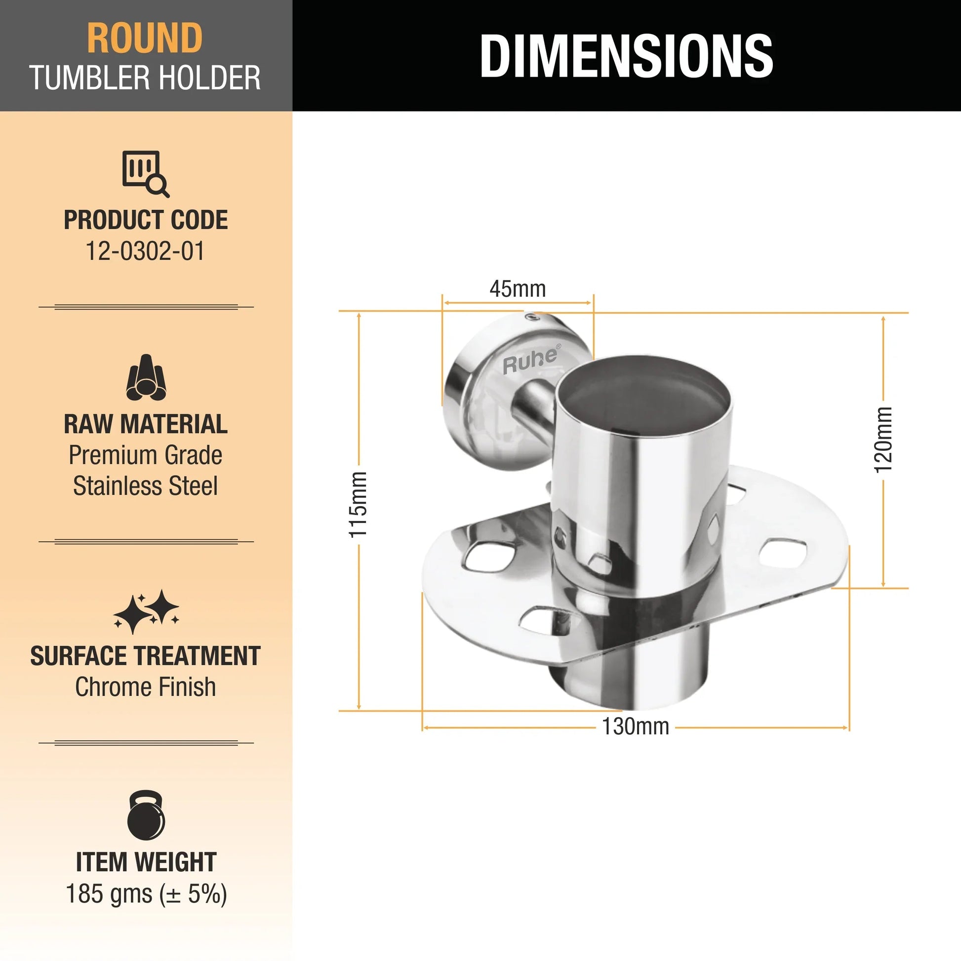 Round Stainless Steel Tumbler Holder 2