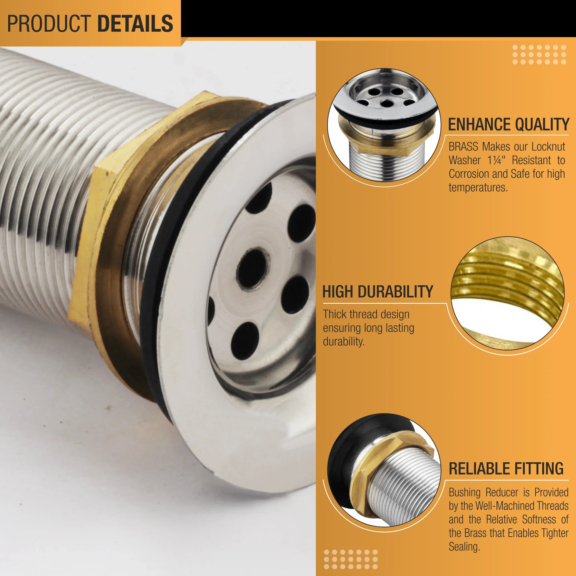 Waste Coupling Lock Nut (1Â¼ Inches) (Pack of 4) details
